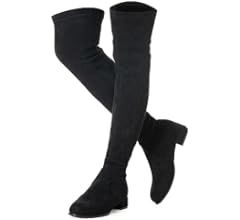 N.N.G Women Over the Knee Boots Thigh High Suede Block Winter Low Above Flat Long OTK Comfort Poi... | Amazon (US)