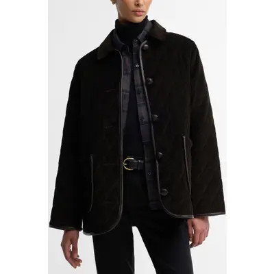 Barbour Marlow Quilted Corduroy Jacket in Dk Brown/shadow Classic at Nordstrom, Size 8 | Nordstrom