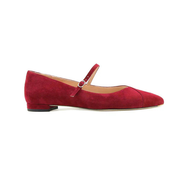 Gutsy Garnet Suede Mary Jane Forever Flat | ALLY Shoes