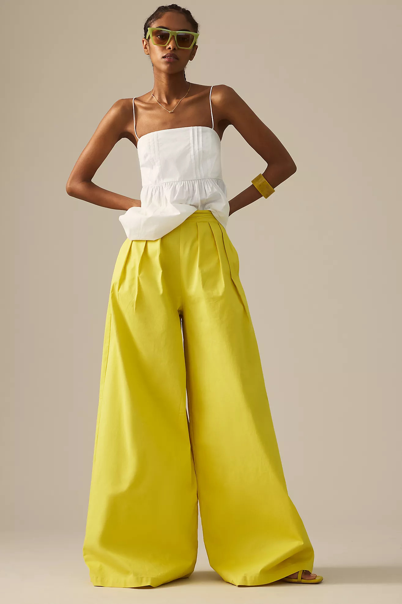 Corey Lynn Calter Wide-Leg Pleated Pants | Anthropologie (US)