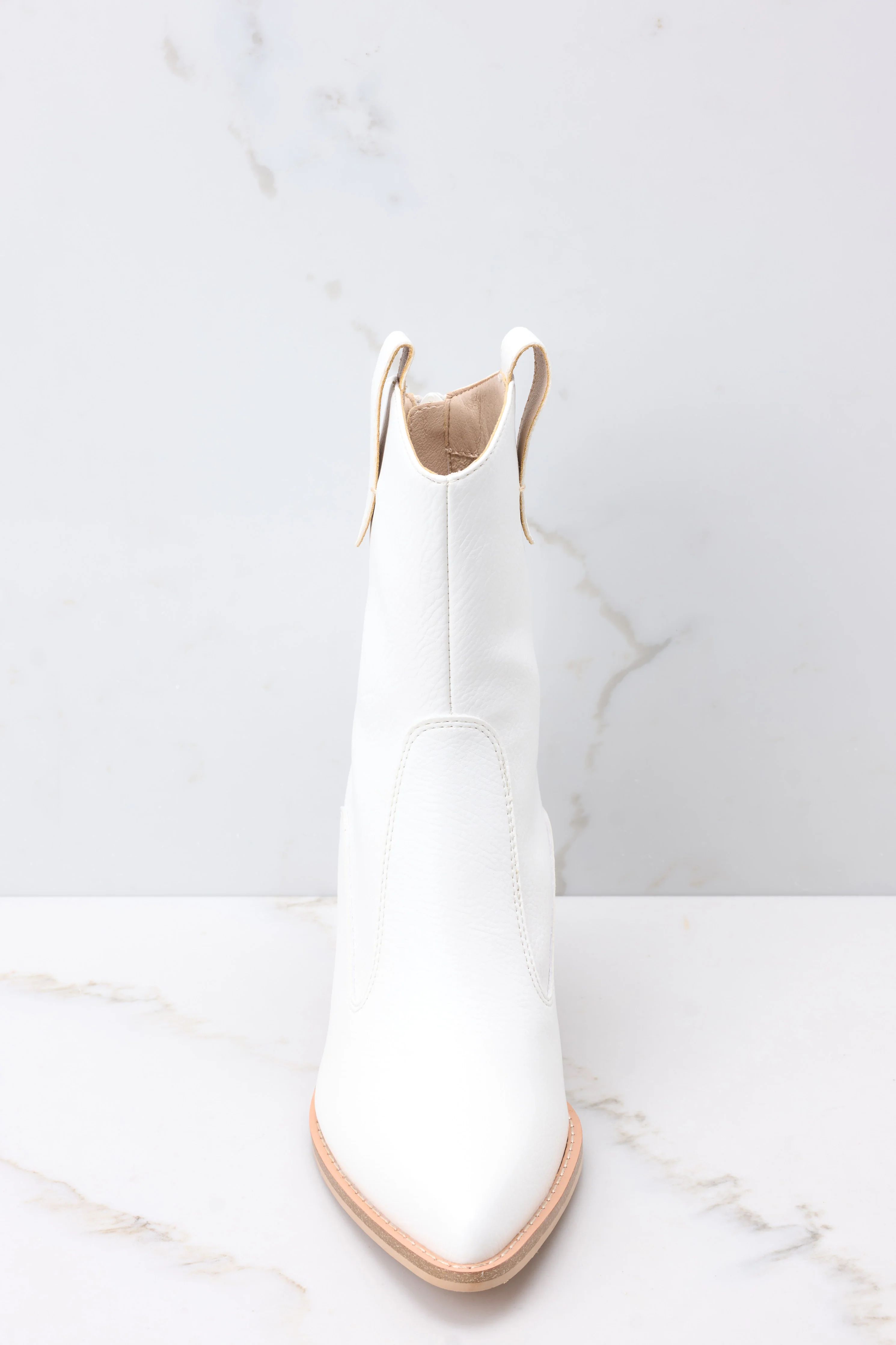 Made For Walking White Boots | Red Dress 