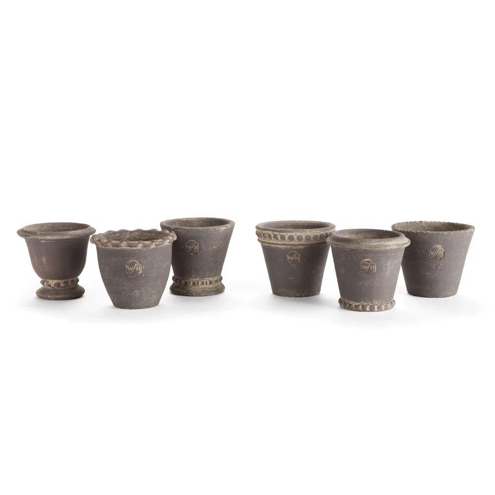 Crowborough Wh Mini Pots (Set of 6) | Perigold