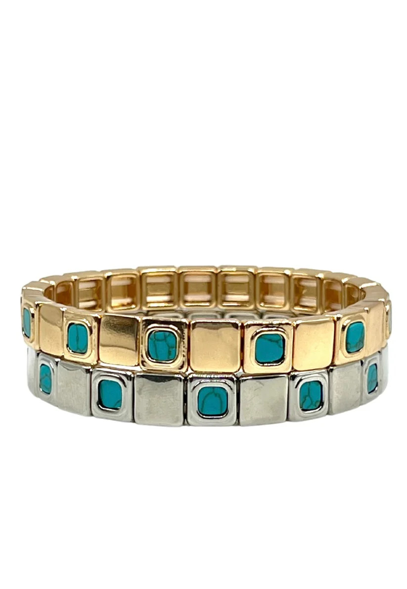The Turquoise Squared Bracelet | La Lumiere NY