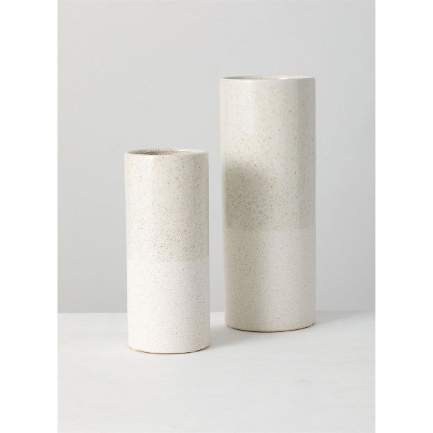 Sullivans Set of 2 Ceramic Vases 811.75"H & 8.5"H Off-White | Target