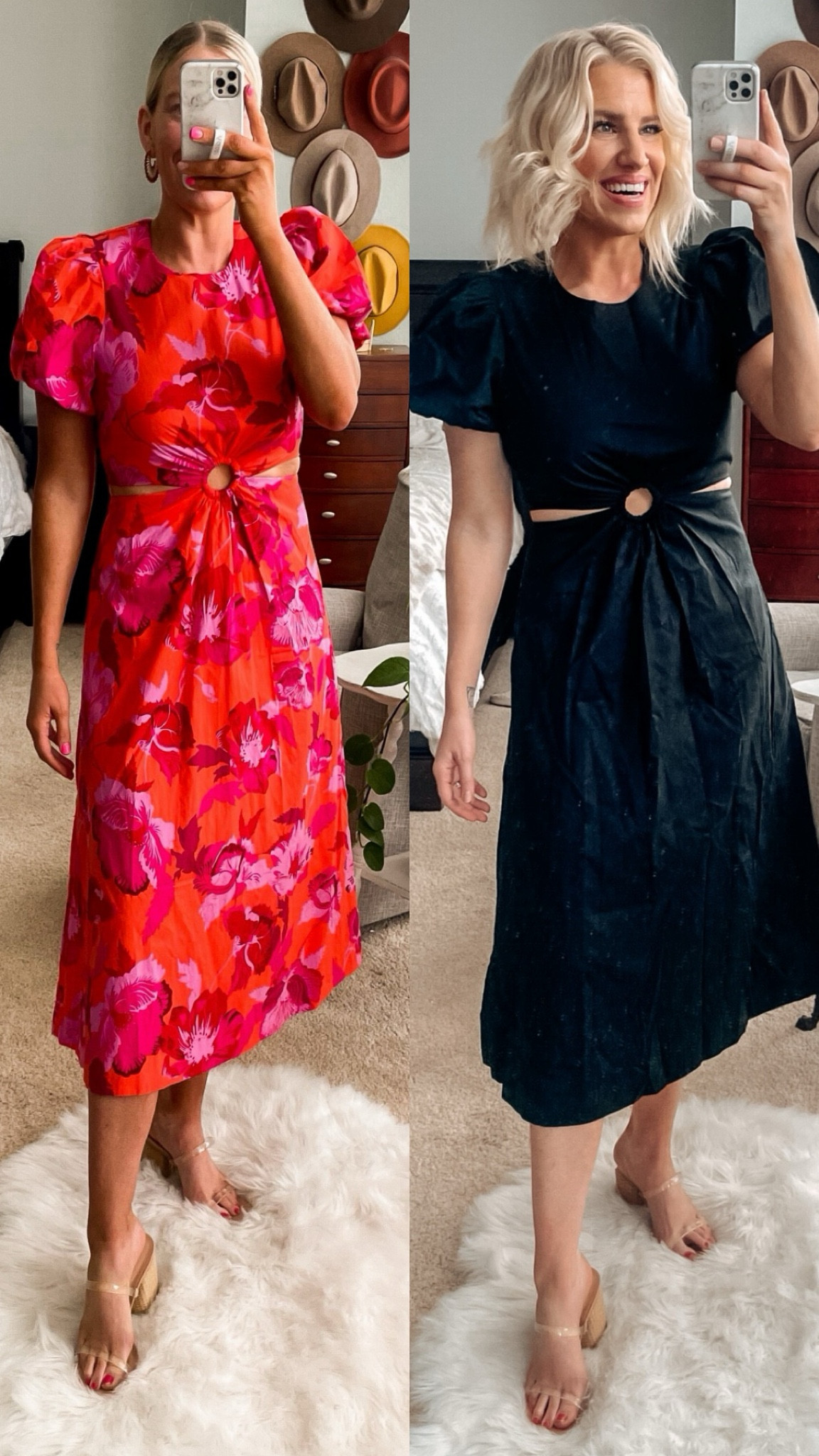 Scoop cut out midi dress back in stock and in new colors/prints 
Fits tts + wearing small

#LTKstyletip #LTKfindsunder50 #LTKwedding