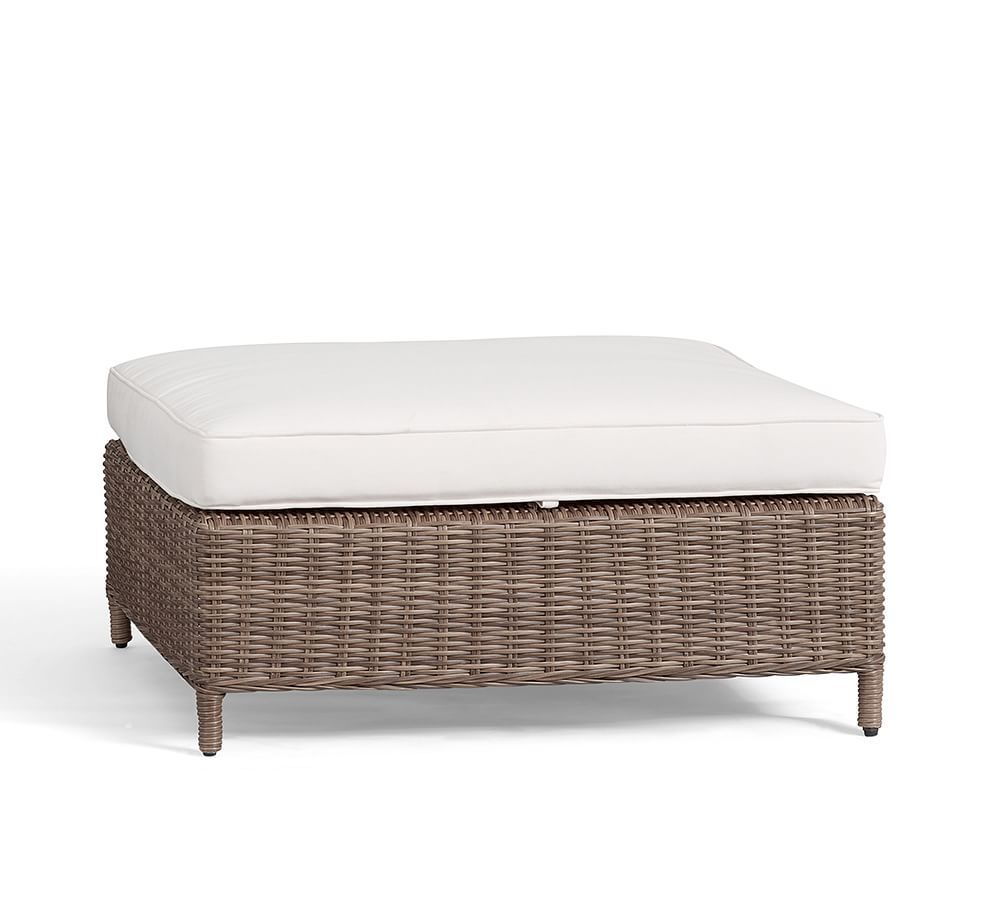 Torrey All-Weather Wicker Sectional Ottoman | Pottery Barn (US)