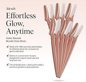Kitsch Dermaplane Razor for Women Face – Face Razors for Women & Men, Eyebrow Trimmer & Face Sh... | Amazon (US)