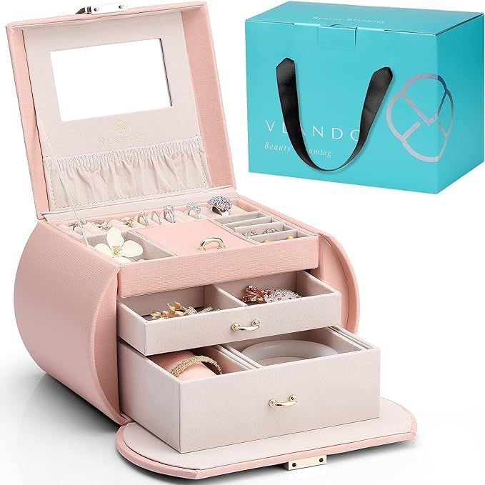 Vlando Princess Style Jewelry Box from Netherlands Design Team, Fabulous Girls Gift (Pink) | Amazon (US)