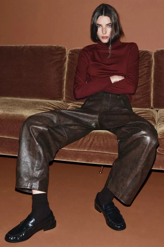 RUFFLED LOW HEEL LOAFERS | Zara US