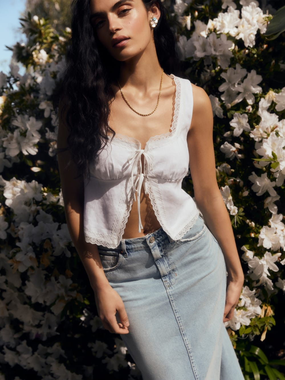 Rosalie Linen Top | Reformation (Global)