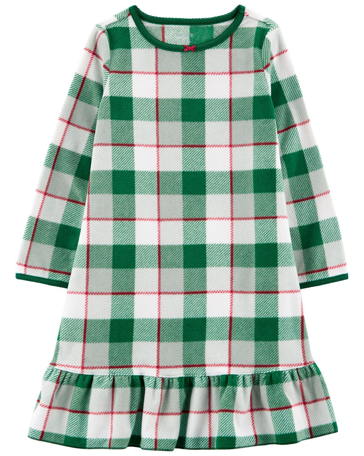 Green Kid Plaid Fleece Nightgown | carters.com | Carter's