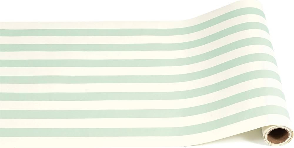 Hester & Cook Seafoam Classic Stripe Disposable Paper Runner, 20" x 25' | Amazon (US)
