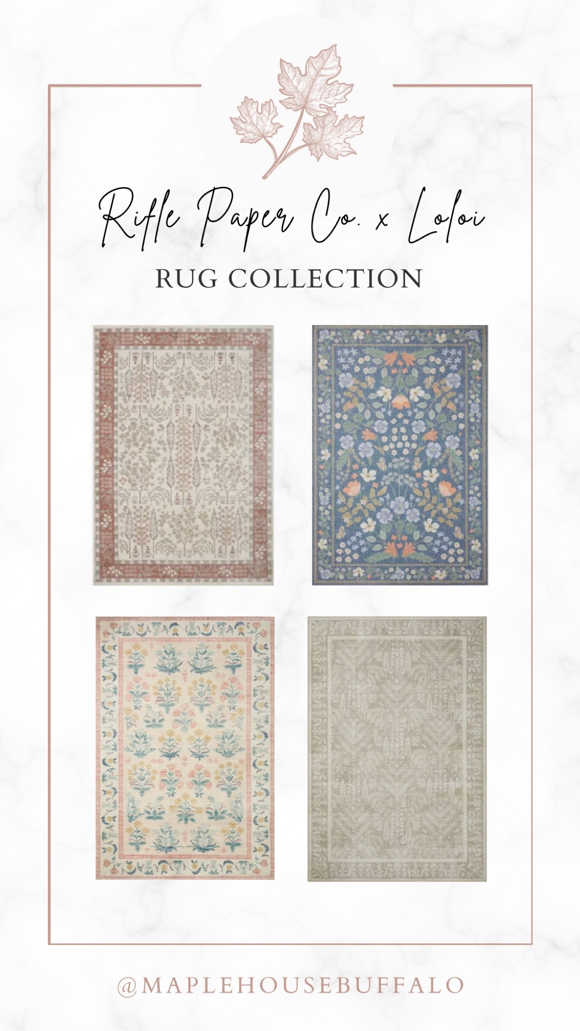 I just discovered the Rifle Paper Co. & Loloi rugs collection and cannot get over how beautiful it is. Dreamy vintage botanicals meet modern design - all patterns originated from hand-painted illustrations by artist Anna Bond. 

#LTKhome #LTKFind #LTKstyletip