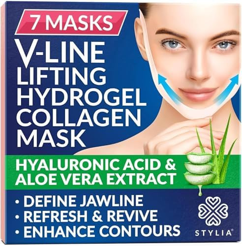 Stylia V Line Lifting Collagen Face Mask - Double Chin Strap for Women - Jawline Shaper Face Lift... | Amazon (US)