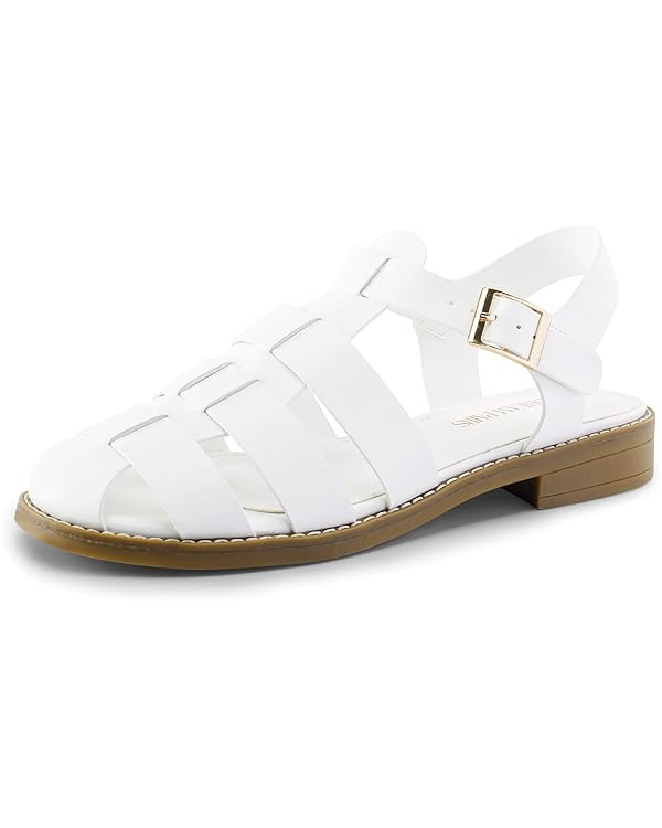 DREAM PAIRS Women's Fisherman Gladiator Woven Flat Sandals for Summer | Amazon (US)