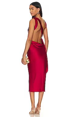 The Bar Silk Max Dress in Chianti from Revolve.com | Revolve Clothing (Global)