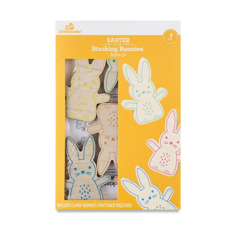 Easter Stacking Bunnies Game, 6 Pieces, by Way To Celebrate | Walmart (US)