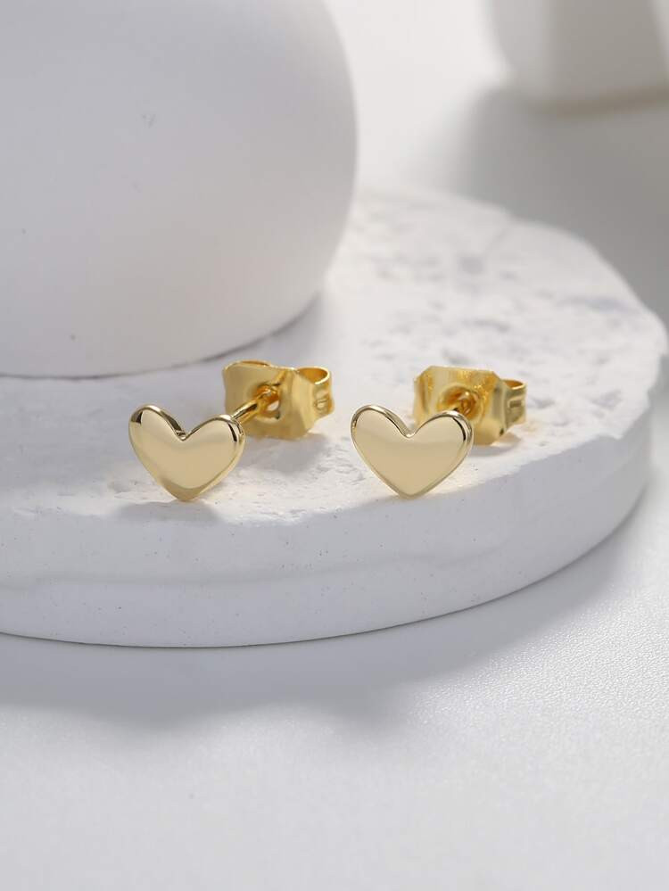 Heart Stud Earrings | SHEIN