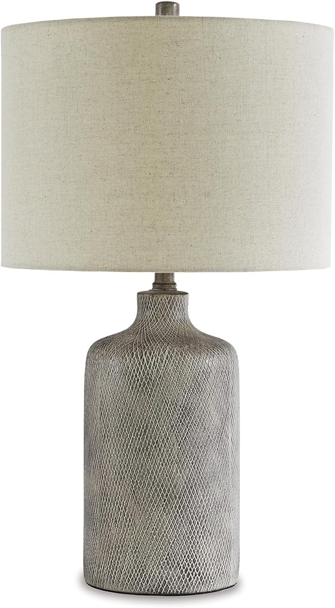 Signature Design by Ashley Linus Modern 25" Ceramic Table Lamp, Natural Stone Finish | Amazon (US)