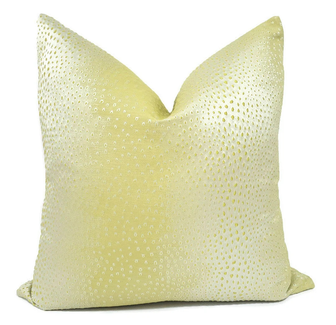 Chartreuse Lizard Print Pillow Cover/ Acid Green Lizard Print Pillow Cover | Etsy (US)