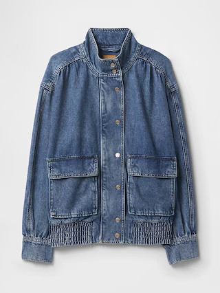 UltraSoft Denim Bomber Jacket | Gap (US)