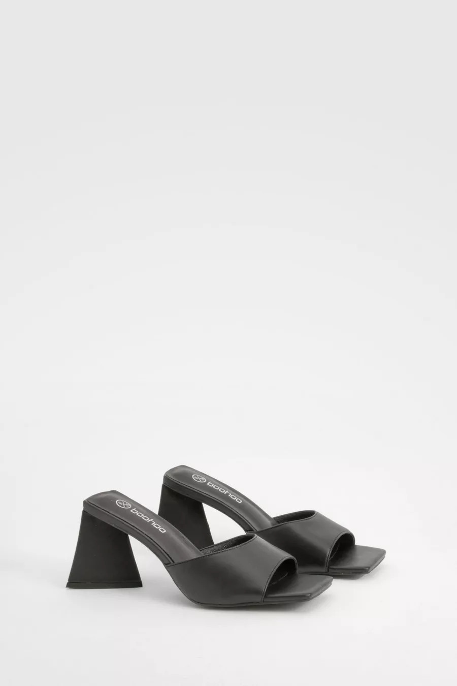 Flared Heel Basic Mules | boohoo (US & Canada)