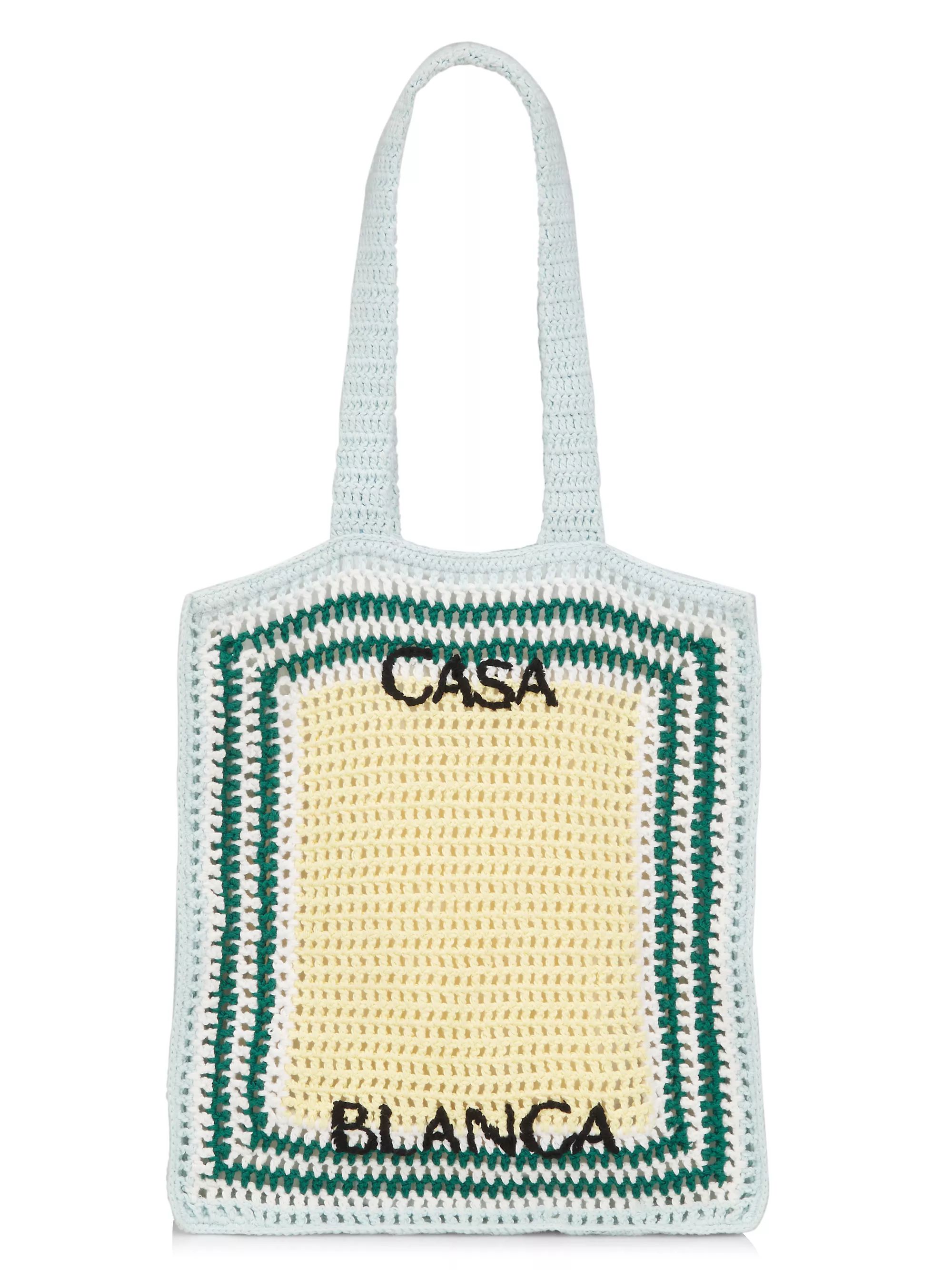 Shop Casablanca Cotton Crochet Tote | Saks Fifth Avenue | Saks Fifth Avenue