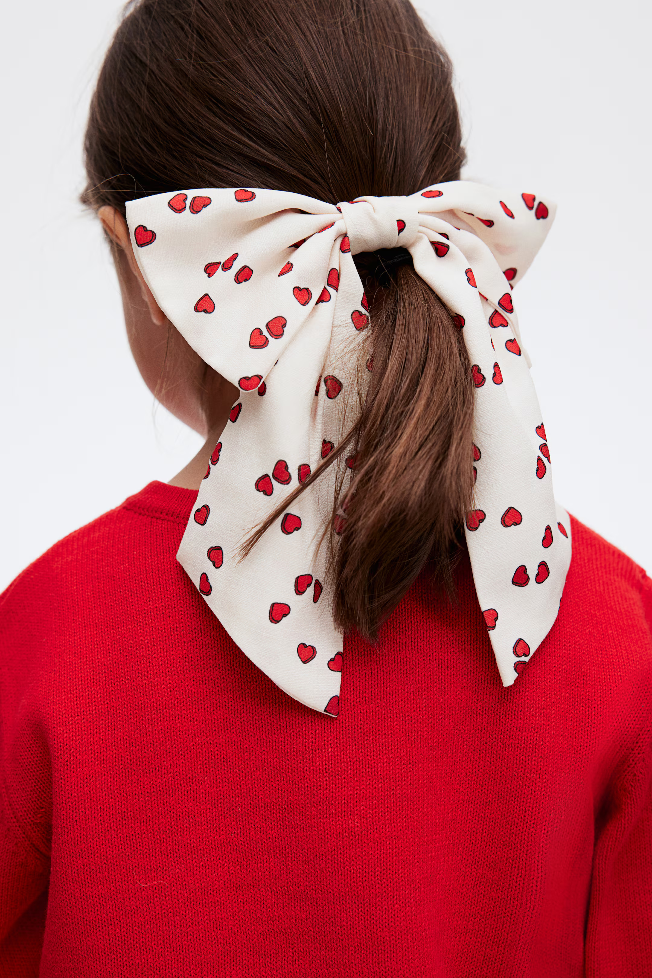 Bow-detail hair clip - Cream/Hearts - Kids | H&M GB | H&M (UK, MY, IN, SG, PH, TW, HK)