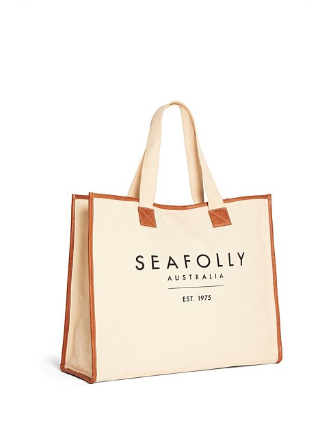 Canvas Sand Tote | David Jones (Australia & New Zealand)