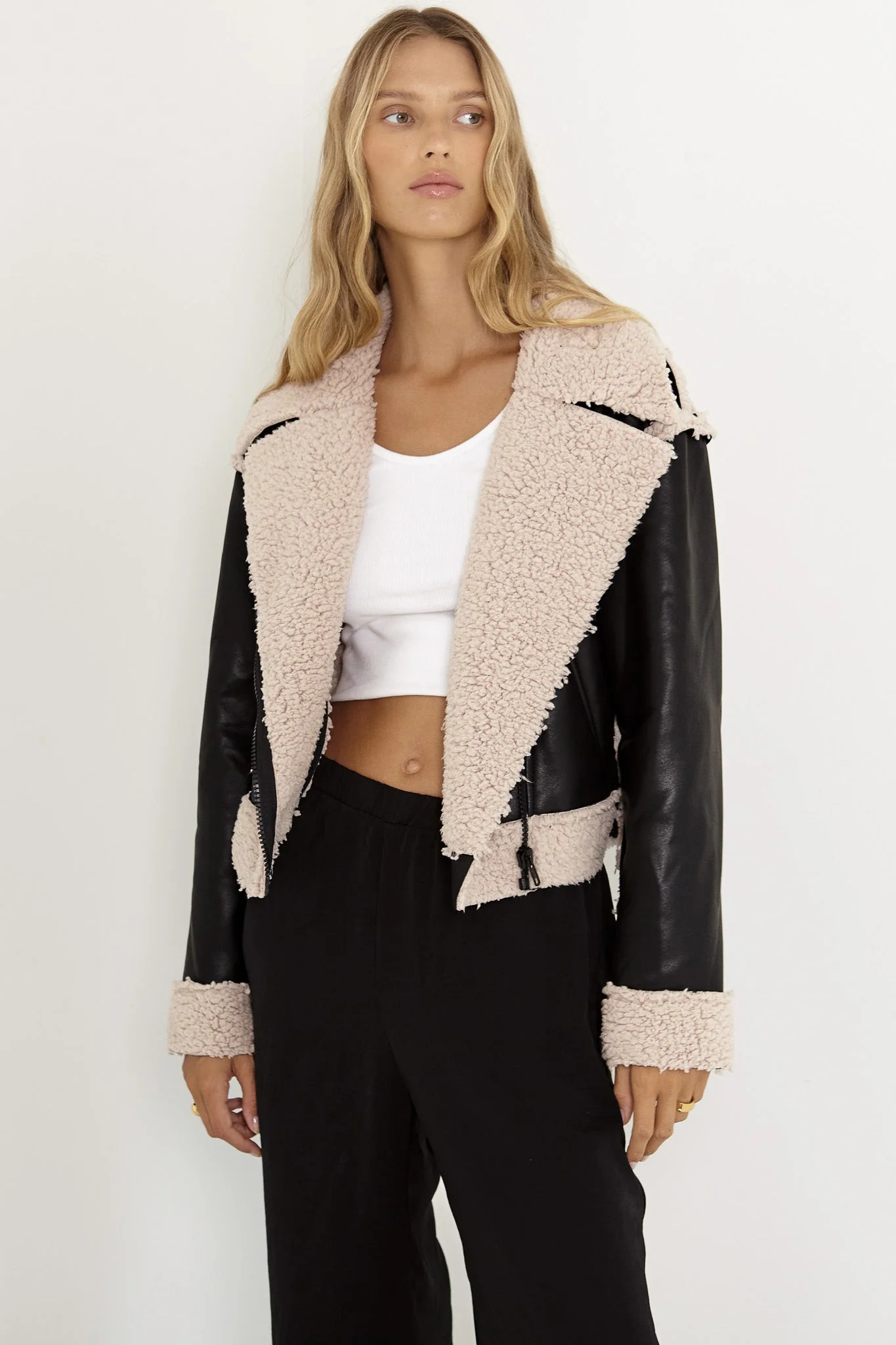 BILLIE AVIATOR JACKET - BLACK | SNDYS (global)