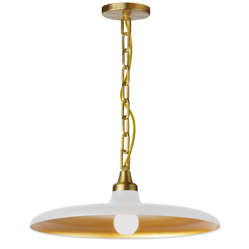 Dillsboro 1 - Light Aged Brass Single Drop Pendant Pendant | Wayfair North America