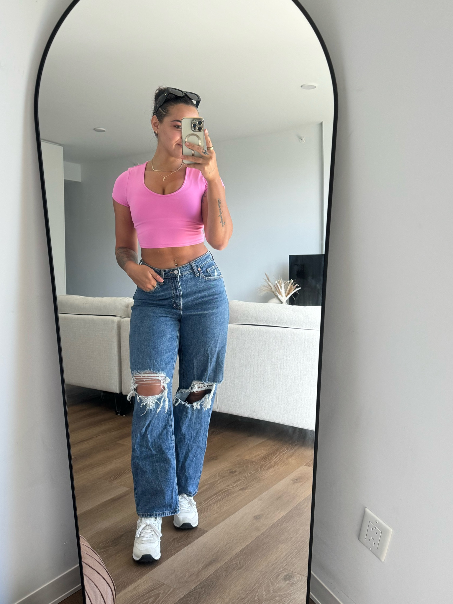 Ptula code Caitlyn to save!

Size small top + sports bra
Size 2 in jeans, brand is Wild Fable (linked similar one)

#LTKSeasonal #LTKFindsUnder50 #LTKStyleTip