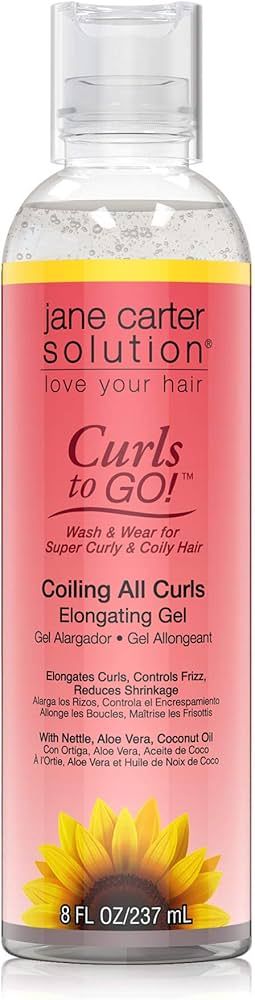 JANE CARTER SOLUTION Curls to Go Coiling all Curls Elongating Gel (8oz) - Moisturizing, Reduce Fr... | Amazon (US)