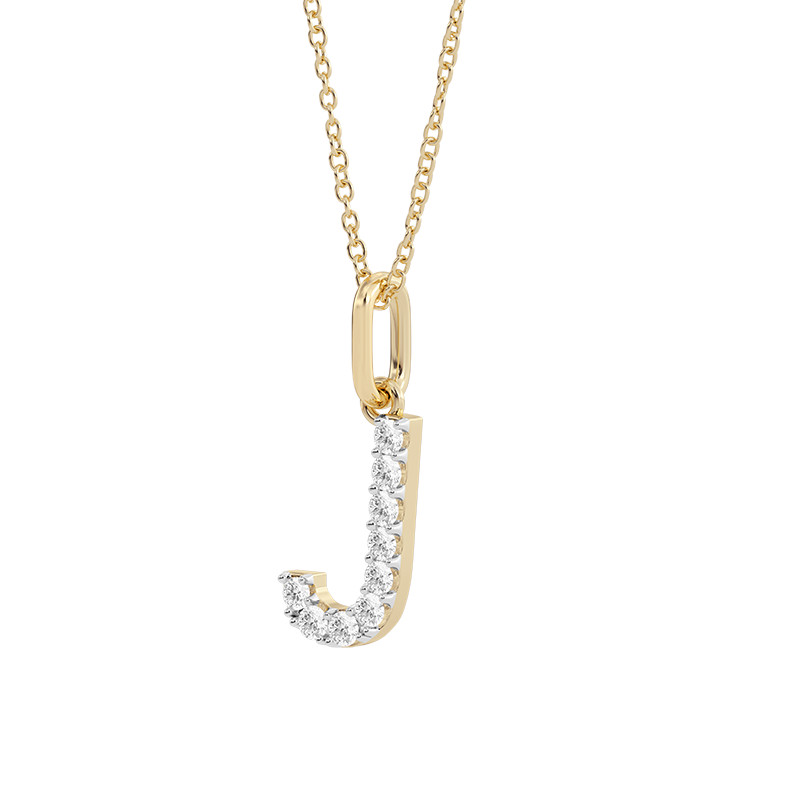 14K Gold Diamond Letter Pendant Necklace | Quince