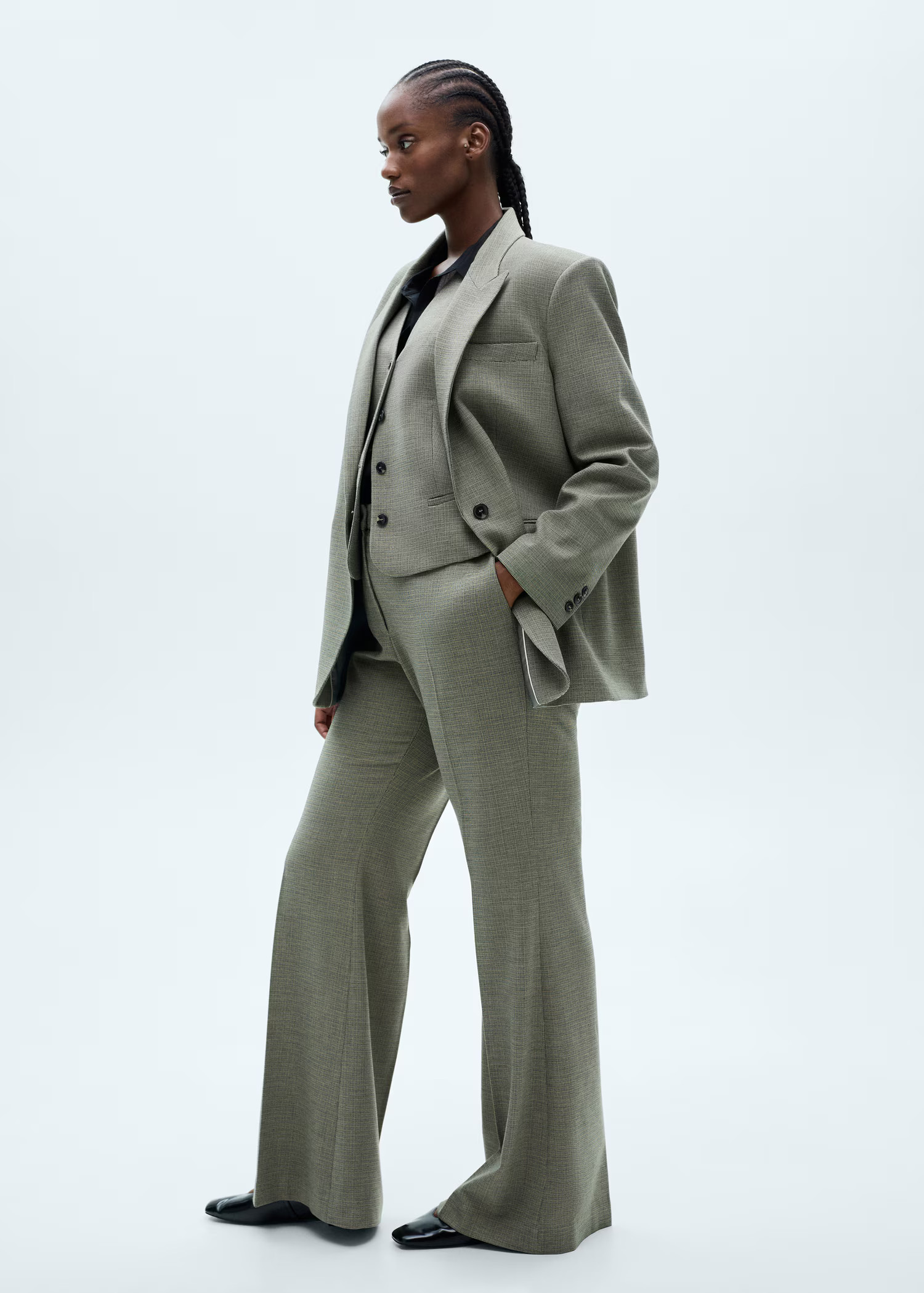 Flared suit trousers | MANGO (UK)