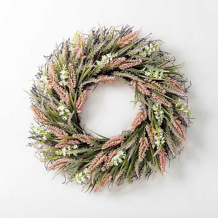 Pink and White Wildflower Spiral Wreath | Kirkland's Home