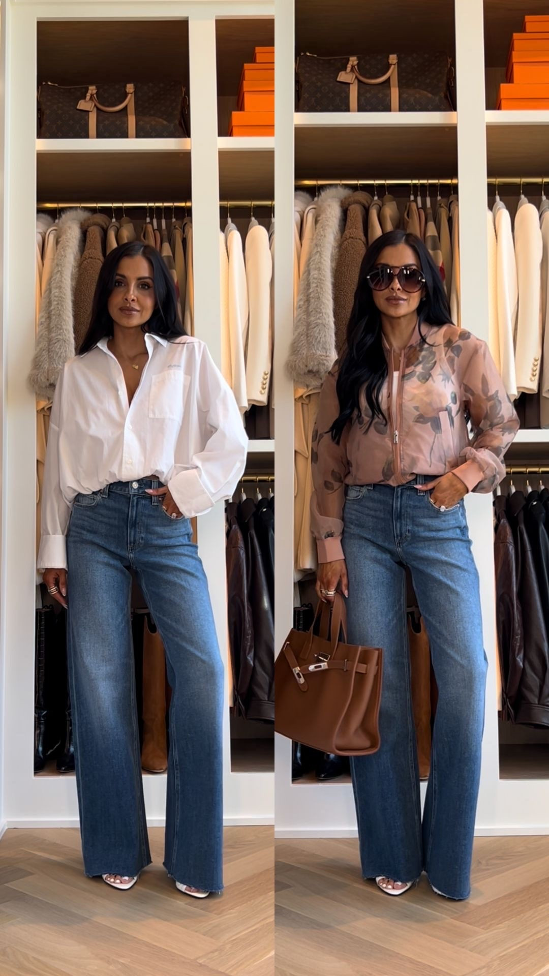 The wide leg jeans that make your legs look longer
Paige Anessa raw hem jeans wearing a 24 - run TTS
Anthropologie floral jacket wearing an XS
Hermes inspired bag 
Amazon sunglasses
Date night outfit idea / cute spring outfit / mom outfit

#LTKmomlife #LTKootd #LTKOver40