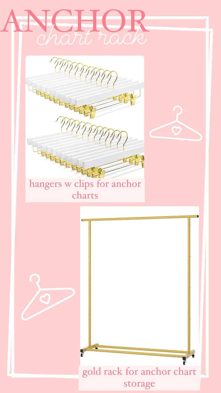 whatcha got? RACKS on RACKS on RACKS 

got this idea from a fab 2nd grade teacher (she’s the best) at my school and can’t wait to get my ORGANIZATION on! 

This is for all my Anchor Charts! 
Hangers with clips to hold my charts and organize them! 

Classroom Organizing 
Organization
Anchor Charts
Racks 

#LTKteachers 
#LTKclassroom

#LTKsalealert #LTKunder50 #LTKFind