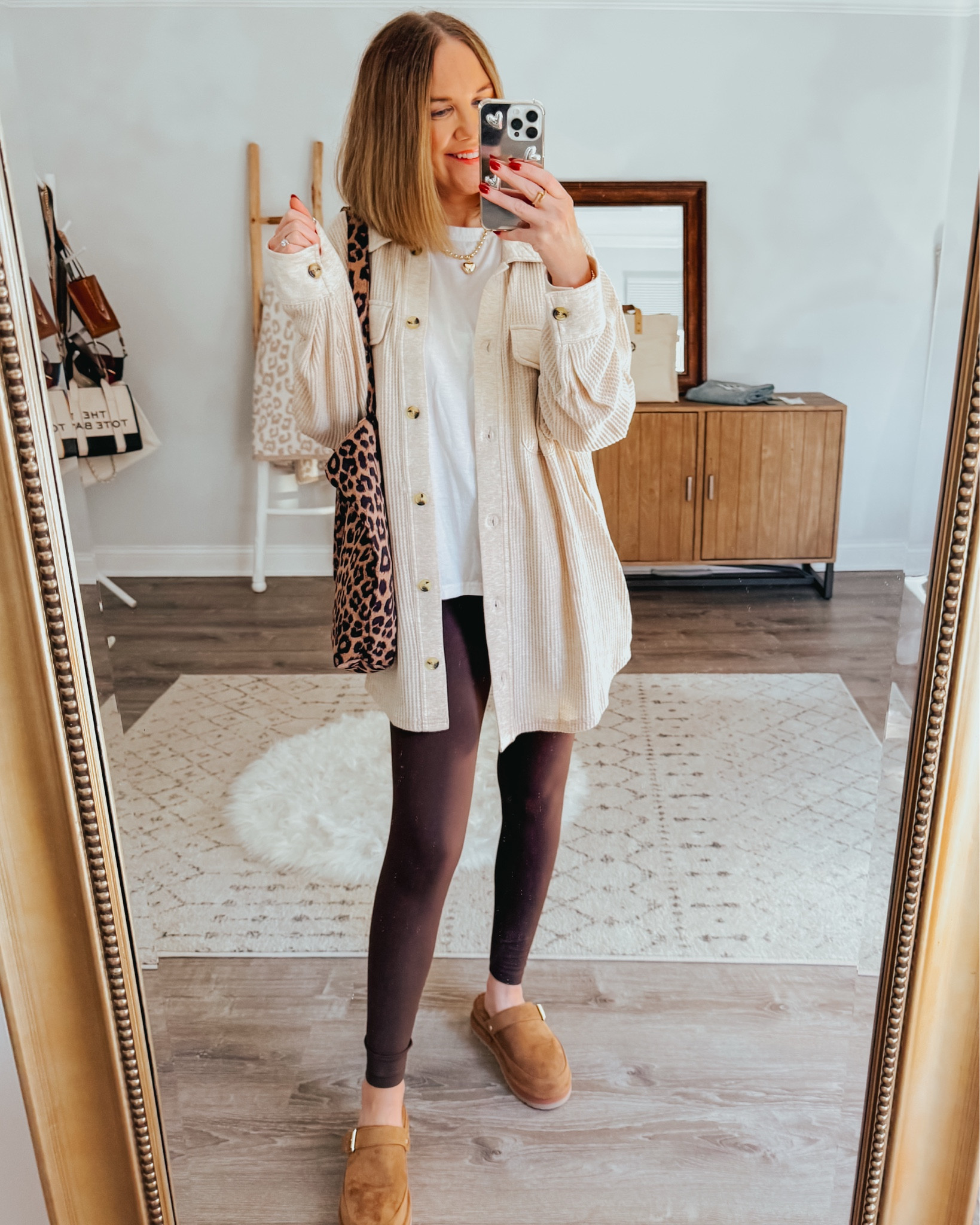 Every day, casual outfit
$13 waffle knit jacket size one X 
Brown leggings TTS 
Clogs size down 

#LTKSeasonal #LTKStyleTip #LTKSaleAlert