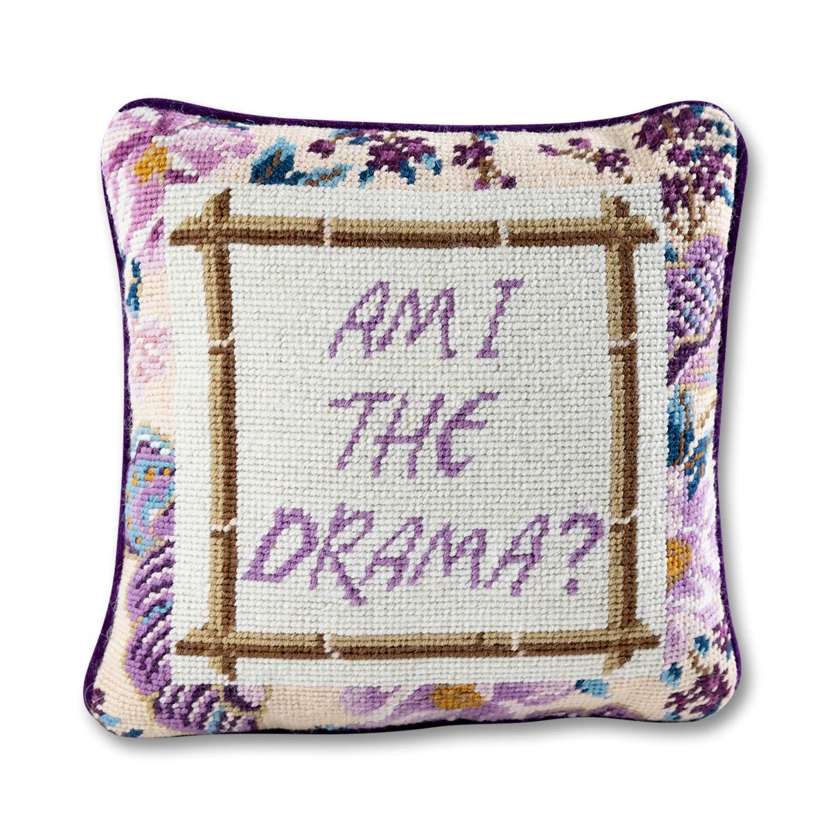 Furbish Studio - Drama Needlepoint Pillow | Furbish Studio