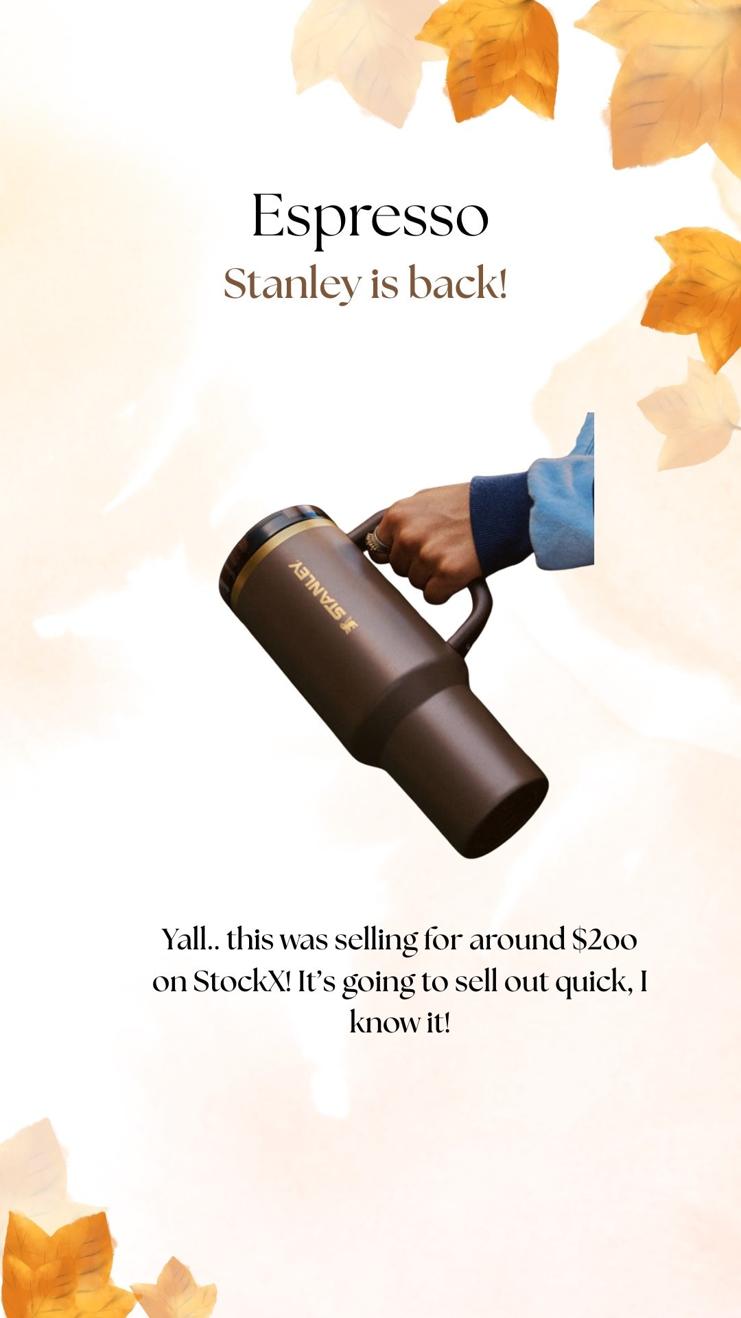 The espresso Stanley is back in sale at Stanley.com! It won’t last you guys! Should I get one!? I feel like it’s perfect for fall!

#LTKFindsUnder50 #LTKSeasonal #LTKSaleAlert