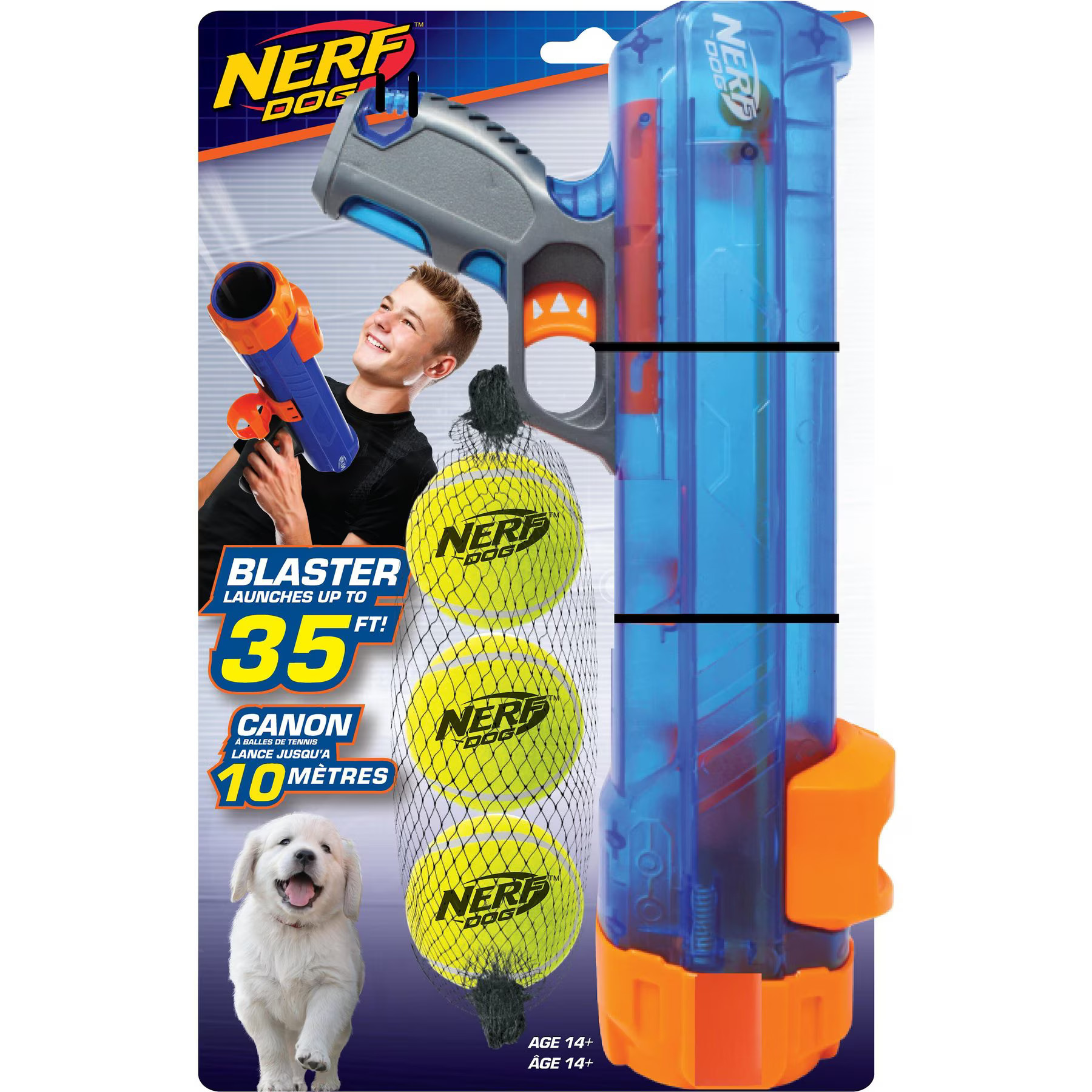 Nerf Dog Tennis Ball Translucent Blaster Dog Toy Kit | Chewy