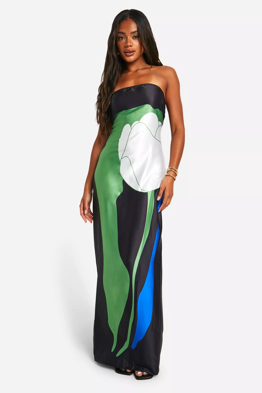 Large Tulip Satin Maxi Dress | NastyGal UK