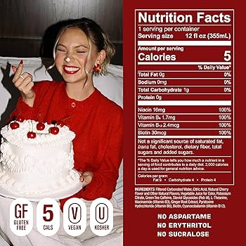 GORGIE Jordyn Jones Cherry Lime, Sugar-Free Natural Energy Drink Sparkling, Healthy Energy Drinks... | Amazon (US)