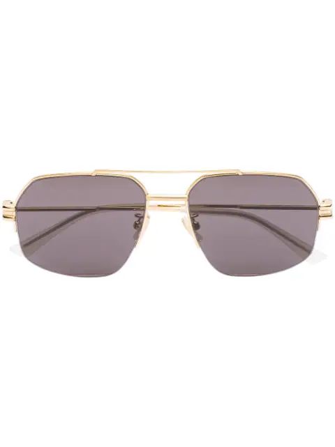square aviator frame sunglasses | Farfetch (US)