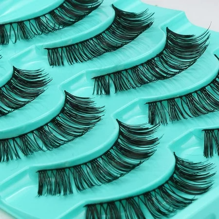 Duklien Eyelashes Pair/Lot 5 ! Crisscross Lashes Lashes Eye False Big Eyelashes Eyelashes (Black) | Walmart (US)