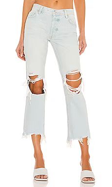 Free People Maggie Mid Rise Jean in Paradise Blue from Revolve.com | Revolve Clothing (Global)