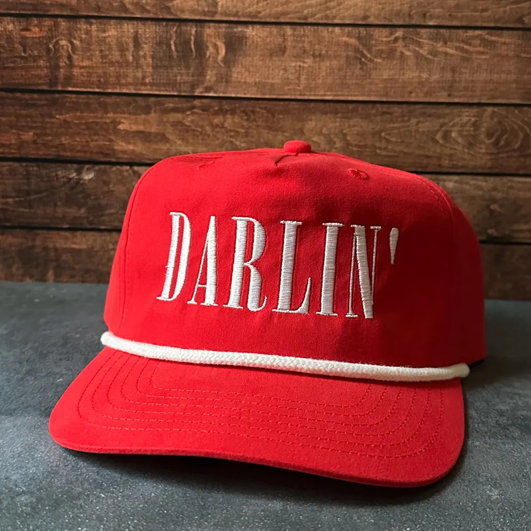 Vintage Style Darlin’ Embroidered Canvas Snapback Trucker Rope Hat With Free Shipping - Etsy | Etsy (US)