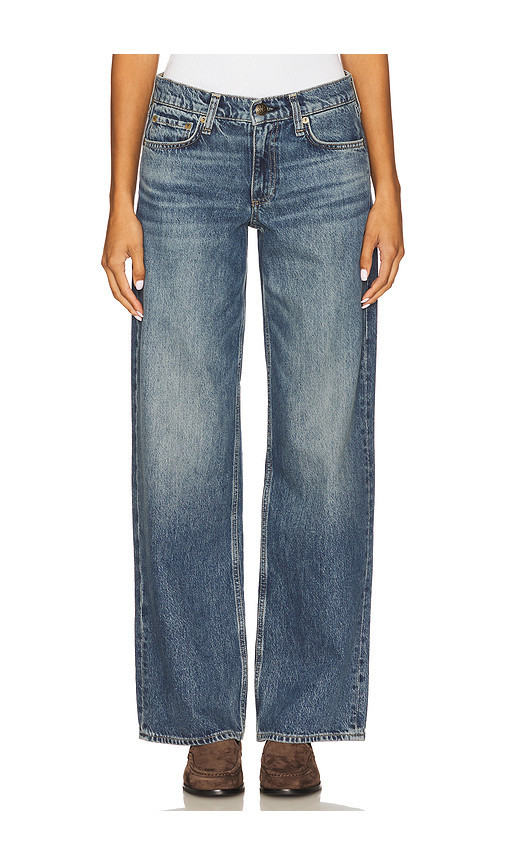 Rag & Bone Saige Low Rise Relaxed Straight Jeans in Blue. Size 27. Also in 23, 24, 25, 26, 31, 32, 34. | Revolve Clothing (Global)