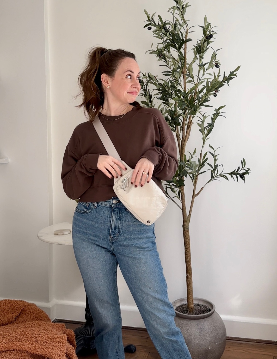 simple comfy fall outfit with Madewell jeans

#LTKxMadewell